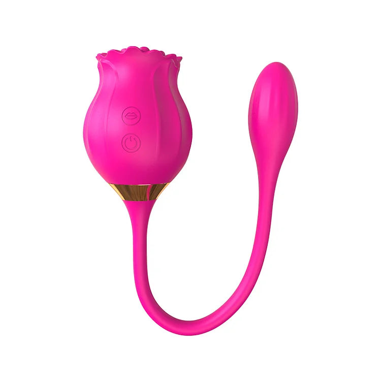 New Rose 2 In 1 Sucking Vibrator With Bud Skipping Egg