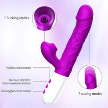 Load image into Gallery viewer, Thrusting Sucking Rabbit Vibrator G Spot Vibrator