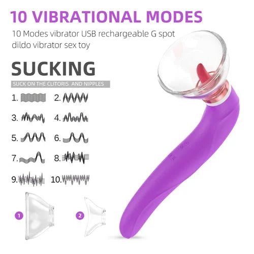 Female Clitoral Sucking Tongue Vibrator