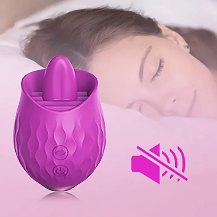 Rose Toy Vibrator For Wome Clitoral Tongue Licking Vibrator