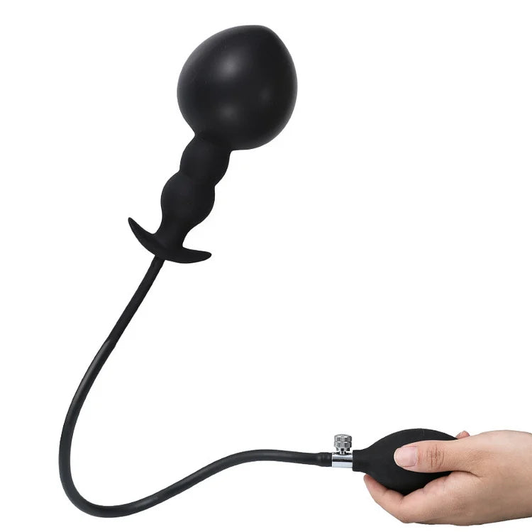 Expandable Silicone Inflated Super Big Anal Butt Plug Prostate Massager