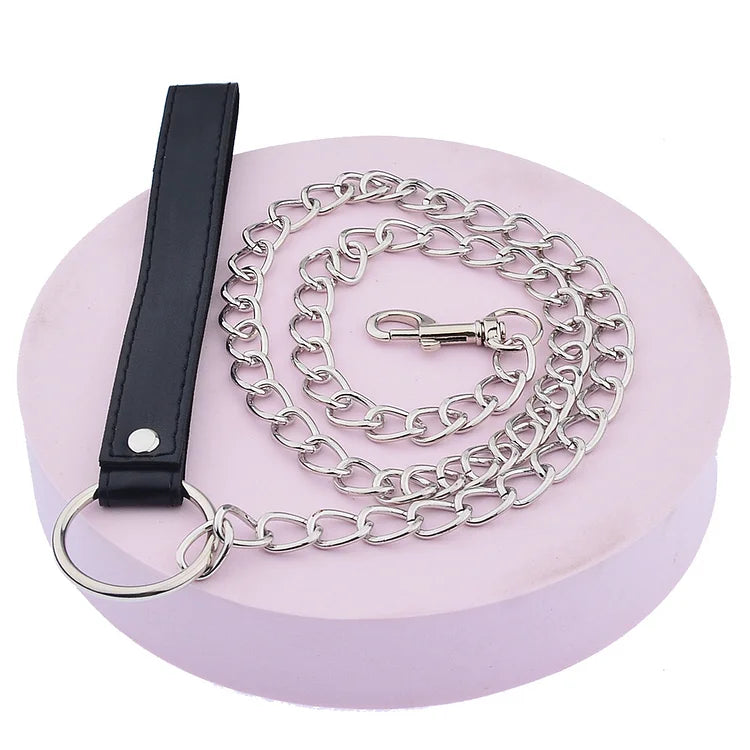 Sm Traction Rope Metal Leather Accessories Sex Toy For Adults