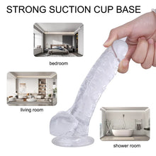 Load image into Gallery viewer, Realistic Transparent Dildo With Sucker