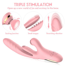 Load image into Gallery viewer, 3 in 1 Suction &amp; Thrusting Vibrator With Tongue For Clitoris &amp; G-spot