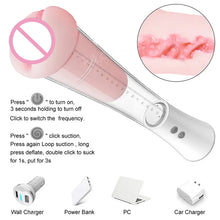 Load image into Gallery viewer, Male Masturbation Cup Penis Extender Vacuum Pump