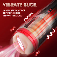 Load image into Gallery viewer, Telescopic Vibrating Masturbation Cup Male Penis Exerciser