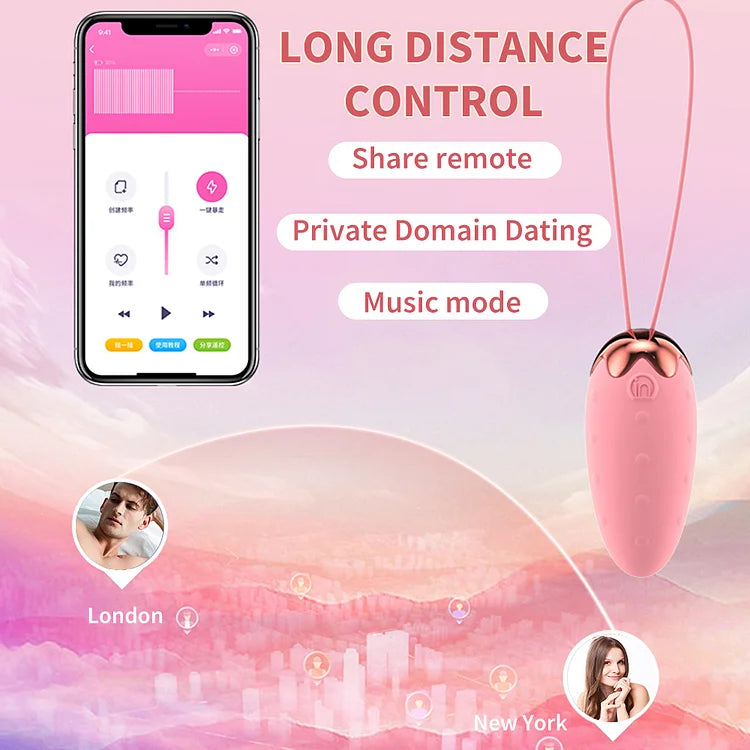 Vigorous Strawberry Egg Hopping App Smart Wireless Remote Control Going Out Wearing Masturbation Funny Egg Hopping Wholesale