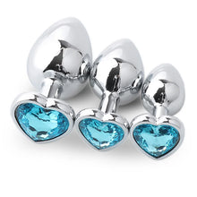 Load image into Gallery viewer, Aluminum Alloy Heart Anal Plug Smaller